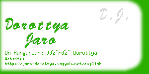 dorottya jaro business card